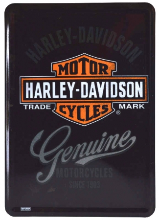 Nostalgic Art Blechpostkarte Harley Davidson Genuine